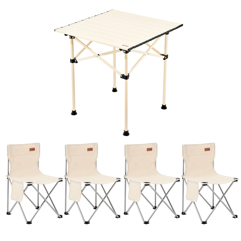 尚烤佳折叠桌椅五件套侧边收纳悦风系列SKJ-465(包装随机)