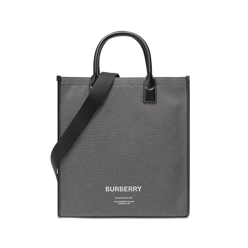 博柏利巴宝莉burberry男款织物配皮手提单肩斜挎包托特包80508141