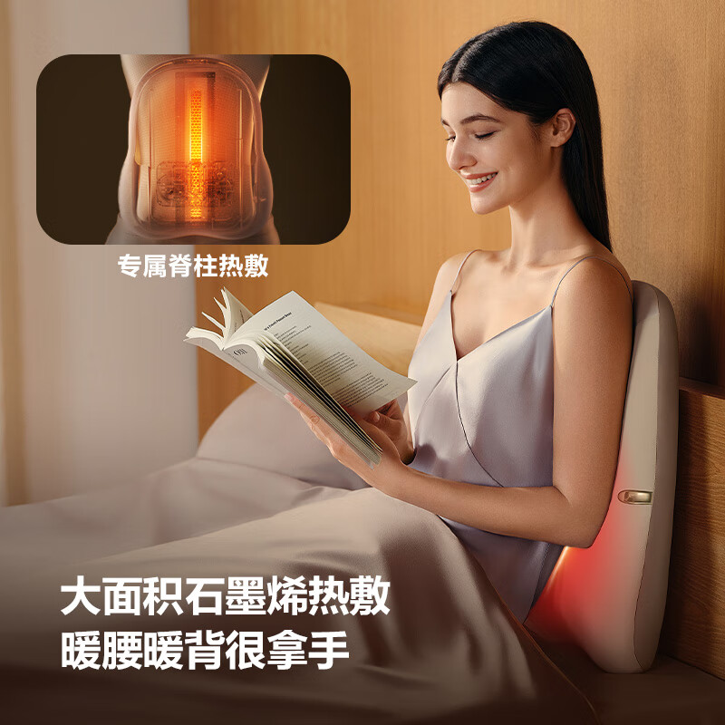 SKG肩颈按摩器T7二代S米灰 智能热敷揉捏护颈设计 舒缓疲劳便携轻巧高清大图