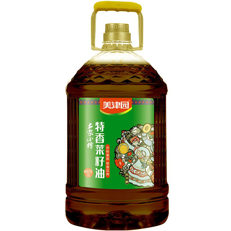 美津园土家小榨特香菜籽油5升