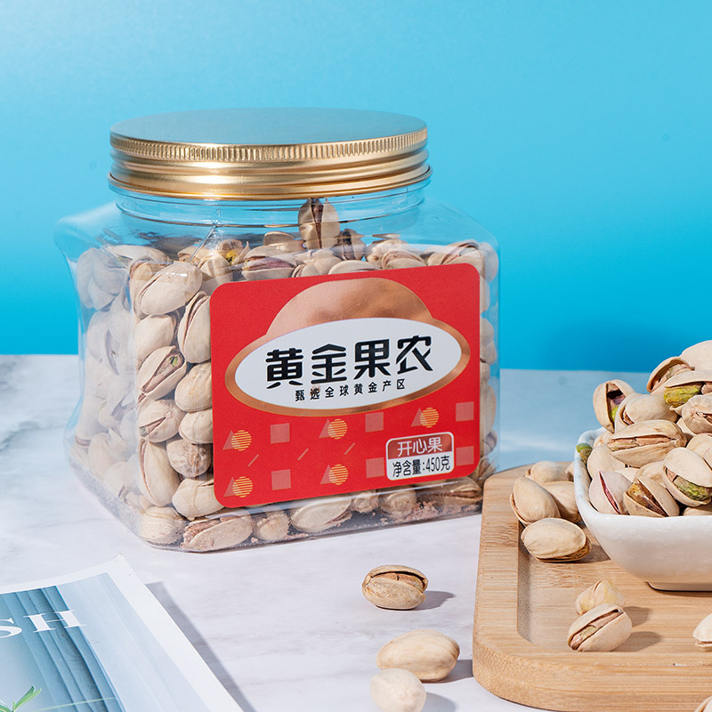黄金果农开心果450g带壳原味开心果 450克 罐装 健康零食 大颗粒香脆美味高清大图