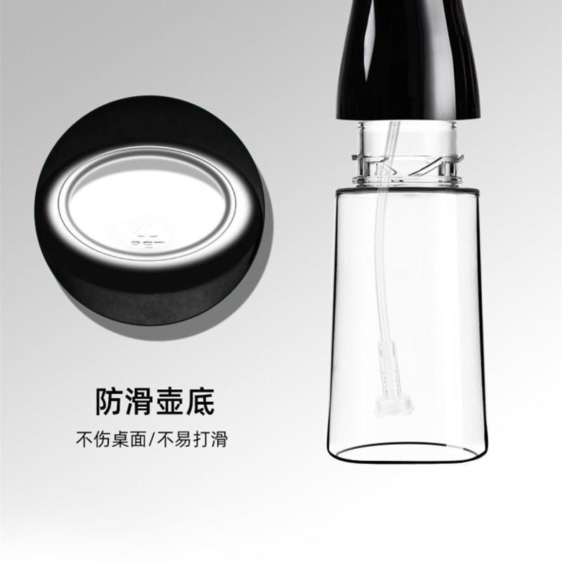 家用厨房油壶不挂油喷嘴油瓶防漏日式高档烧烤喷雾式小油罐 按压喷雾式油壶200ML[白色]
