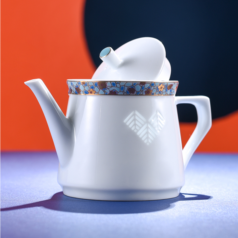 景德镇陶瓷现代简约创意家用玲珑陶瓷功夫茶具套装茶盘茶壶泡茶杯简约冲茶器 疏影茶具