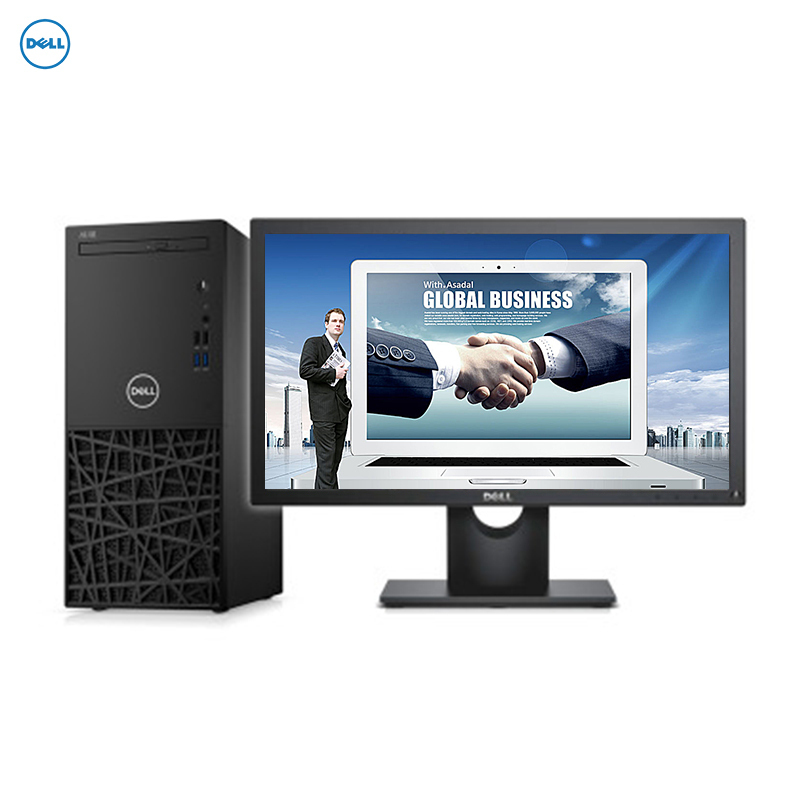 戴尔(Dell)成铭3980商用台式电脑整机23寸显示器(i5-8500 8G 1T 集显 DVD Win10)