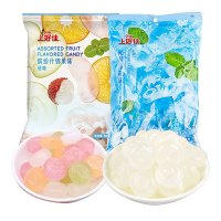 上好佳硬糖白桃糖500g结婚喜糖水蜜桃味散装水果糖招待糖果小零食