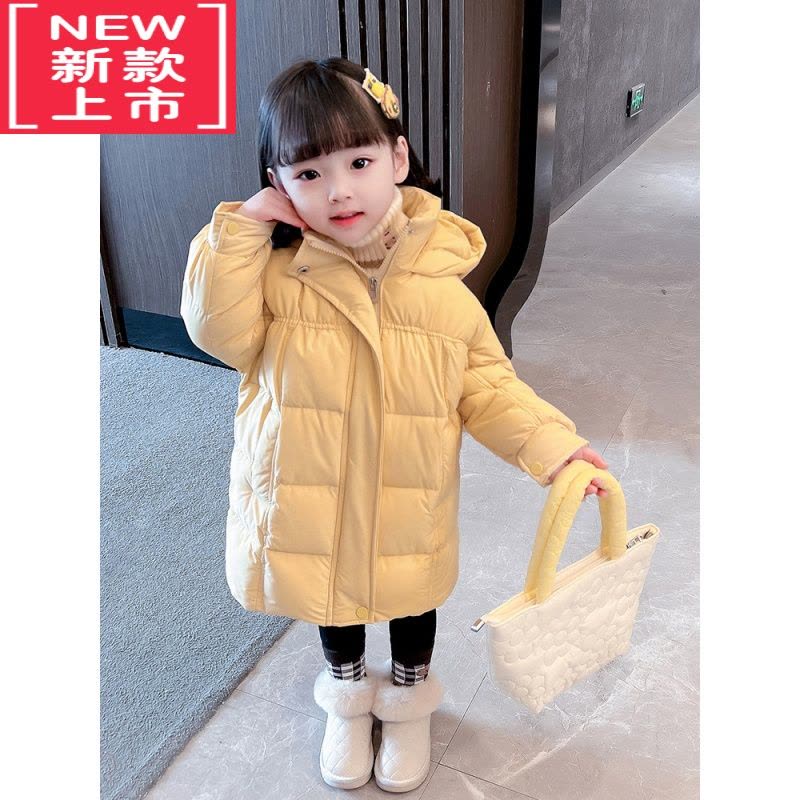 可莉允女童羽绒服2022新款两岁女宝宝冬装中长款棉袄婴儿童加厚羽绒棉衣棉服图片