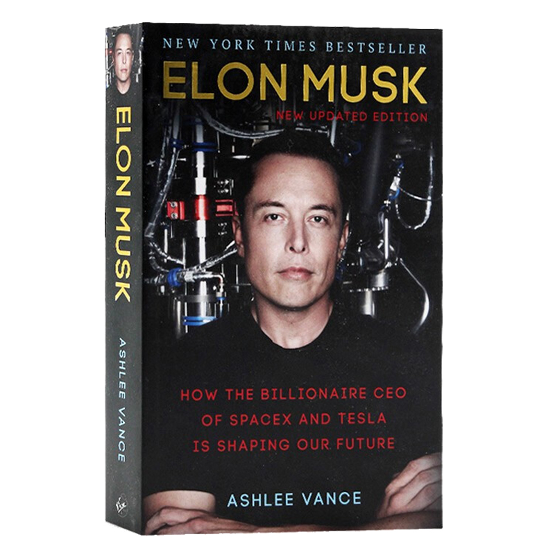 [正版]埃隆马斯克传 英文原版 Elon Musk 硅谷钢铁侠 特斯拉之父 名人传记 经管书 平装 搭人生由我 乔高清大图