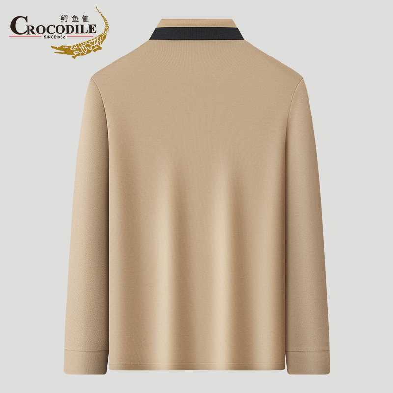 鳄鱼恤CROCODILE 专款POLO衫时尚T恤春秋季高端男士长袖POLO高清大图