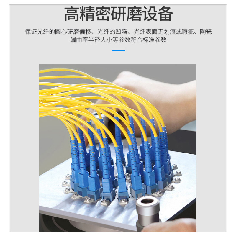 OM3万兆多模双芯LC-FC电信级光纤跳线5M HQ-15078