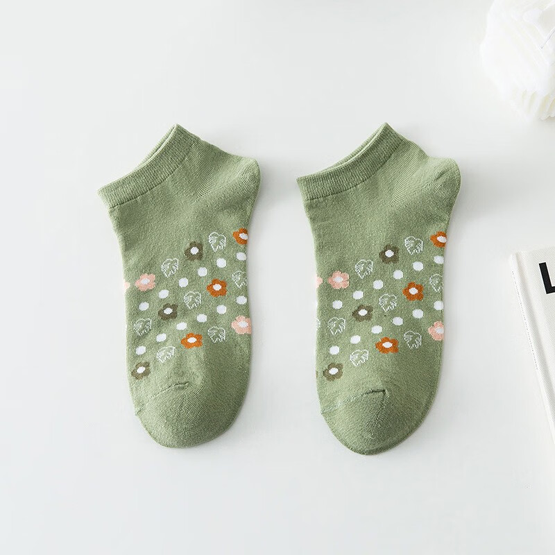 Cmierf Kuect(中国CK)女袜船袜(5双装)CK-FS1017均码 颜色随机高清大图