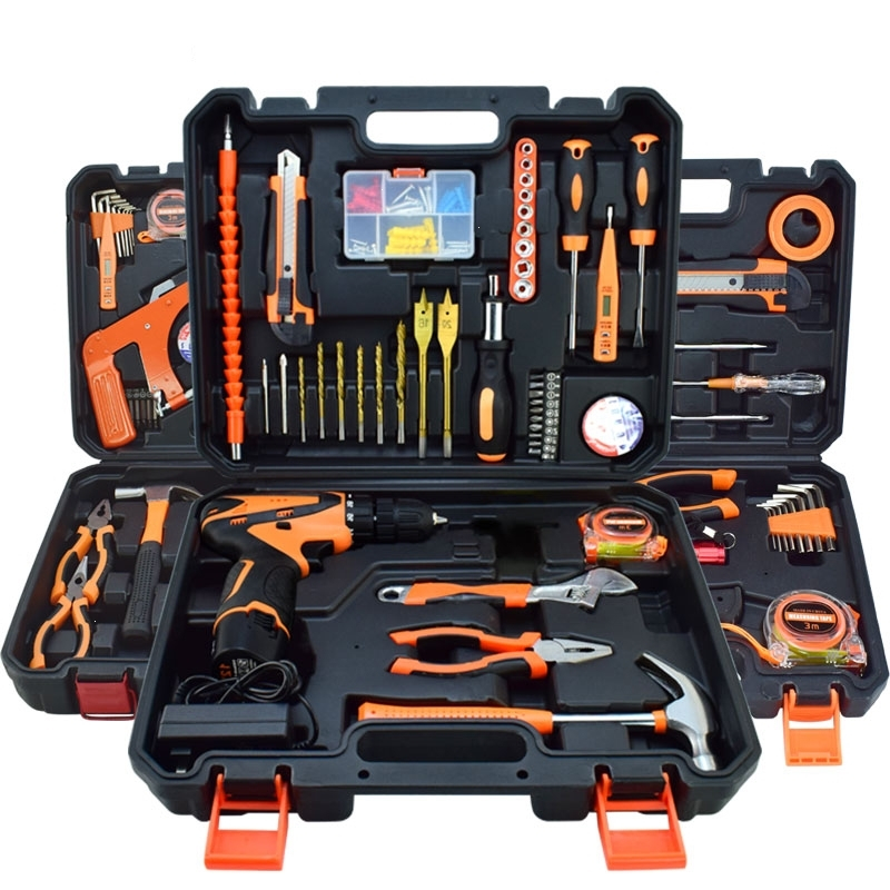 定制阿斯卡利工具箱套装手动工具大全日常家用手工五金电工维修多功能