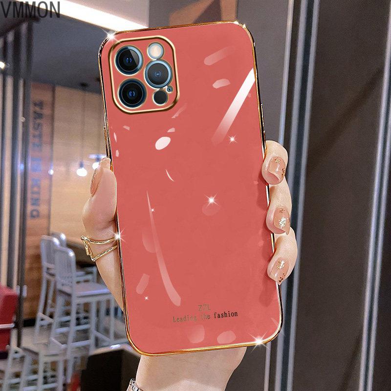 VMONN适用于苹果12pro手机壳iPhone直边电镀保护套12pr0网红高档女新款pg12por兔耳朵补妆镜A222高清大图