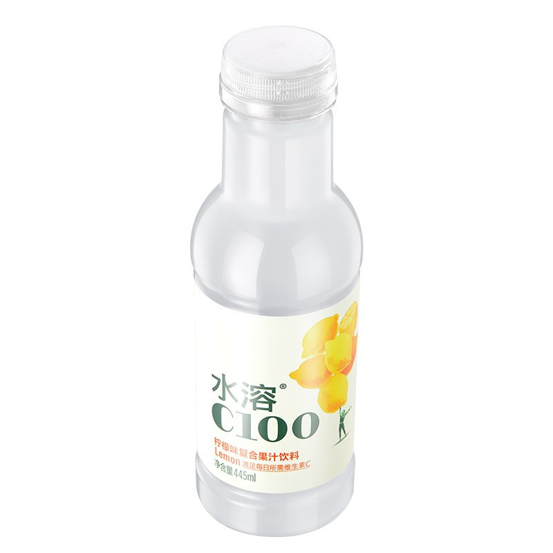农夫山泉 水溶C100柠檬味 复合果汁饮料 445ml*15瓶 整箱装