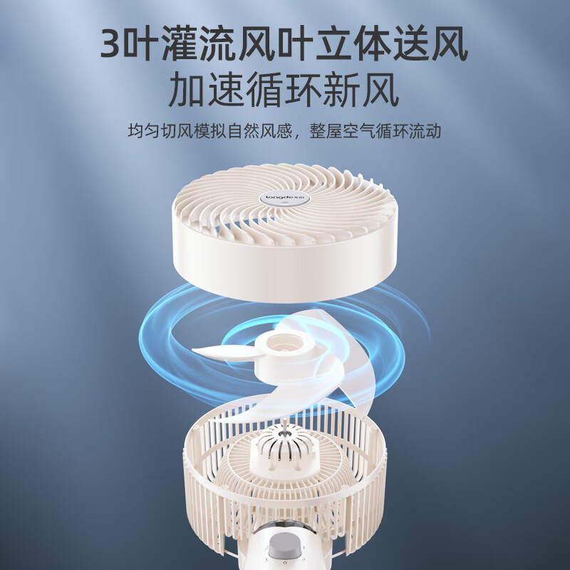 龙的(Longde)LD-FN0403电风扇家用落地扇台立两用电风扇摇头设计大广角送风高清大图