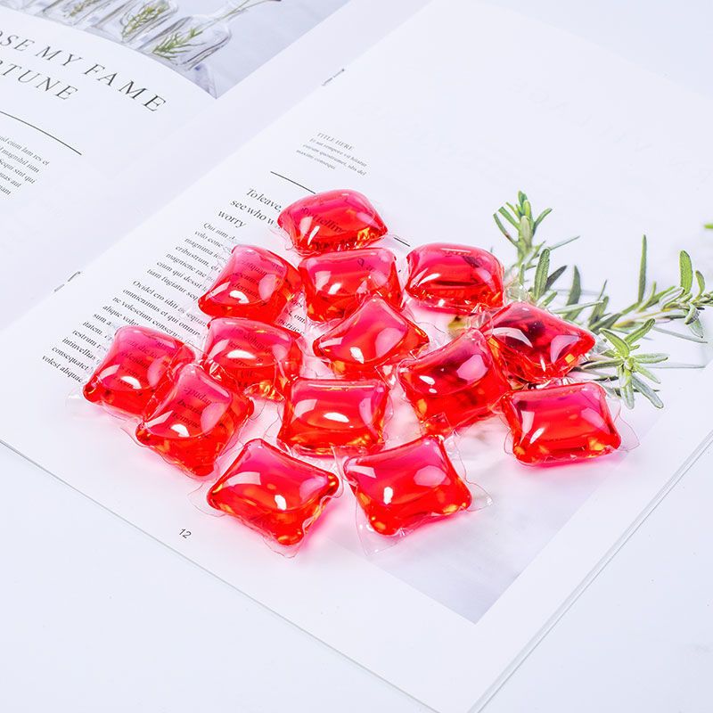 洗衣服除菌除凝珠香水型护理球液工厂直销洗衣螨留香珠持久香味|玫瑰味[红色] 40粒盒装