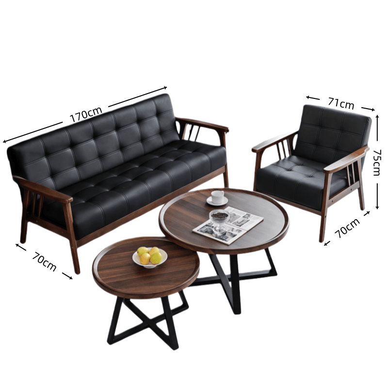 豫龙都 沙发茶几组合 实木 套高清大图