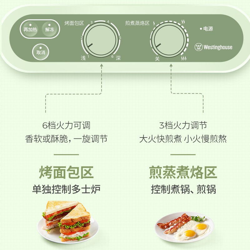 西屋 (WESTINGHOUSE) 早餐机 WZC-05C高清大图