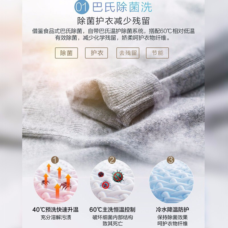 美的 MD100VT13DS5 全自动滚筒10公斤洗烘一体机 银灰色 (单位:台)