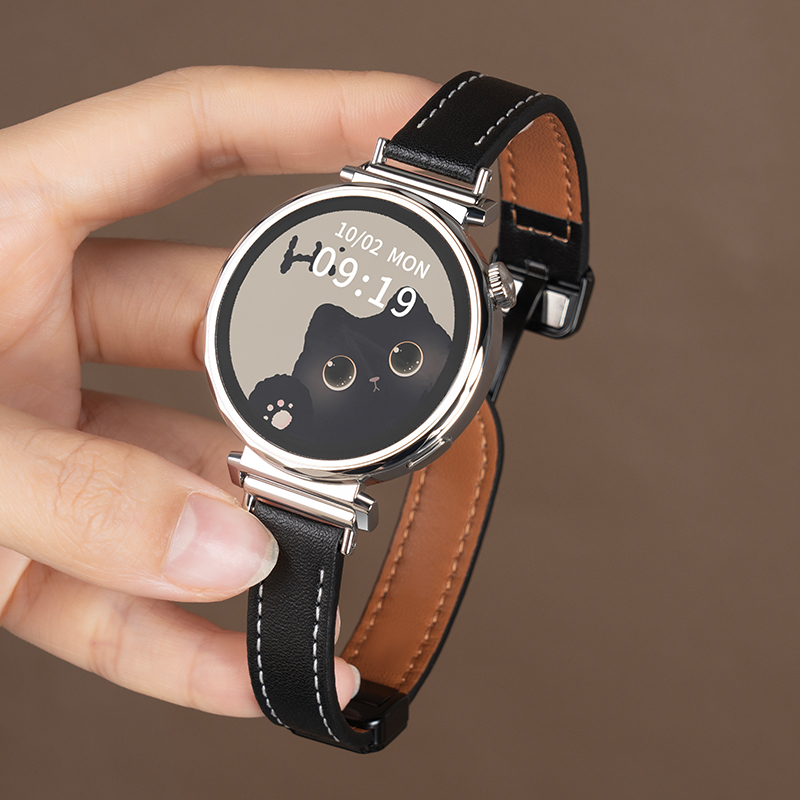 适用华为gt6表带手表watchgt6女表gt4女款watch5秋冬gt3新款gt6pro高级智能gt2女士磁吸3264 黑色表带 自量接口20mm