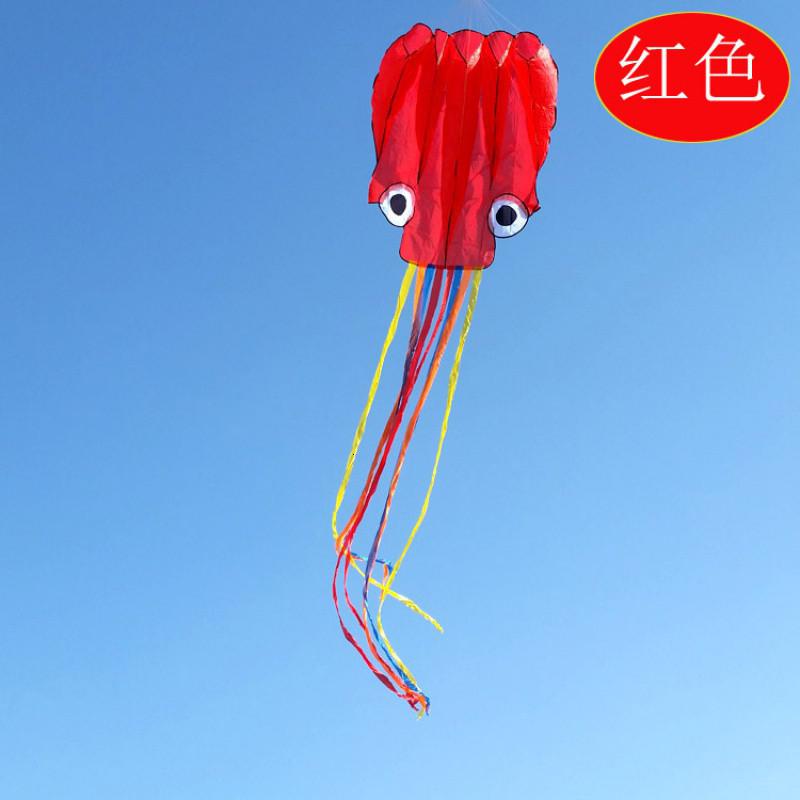 潍坊风筝北京店软体章鱼风筝成型八爪鱼风筝儿童微风卡通创意 三维工匠 套餐:小号紫色章鱼+100米线板高清大图