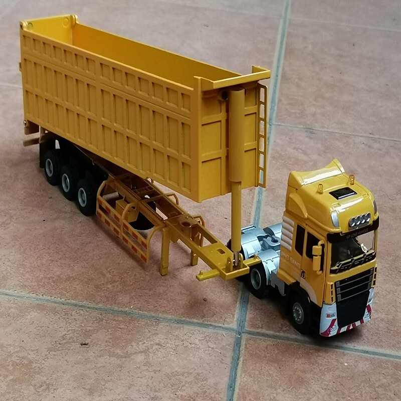 油罐车合金车工程运输车模大卡车自卸翻斗车模儿童货柜运输汽车模型