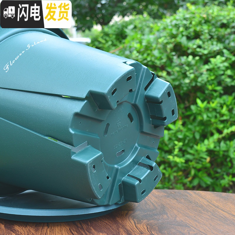 三维工匠国产青山盆大号青山控根花盆 塑料月季加仑盆绿萝大花盆 [5个装]青山盆32cm(含托) 特大花盆容器高清大图