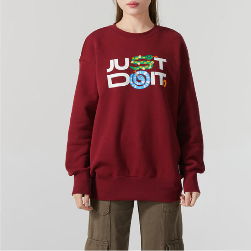 耐克（NIKE）卫衣女装新款运动服休闲舒适透气长袖打底时尚套头衫上衣HV8462-677 ZP高清大图