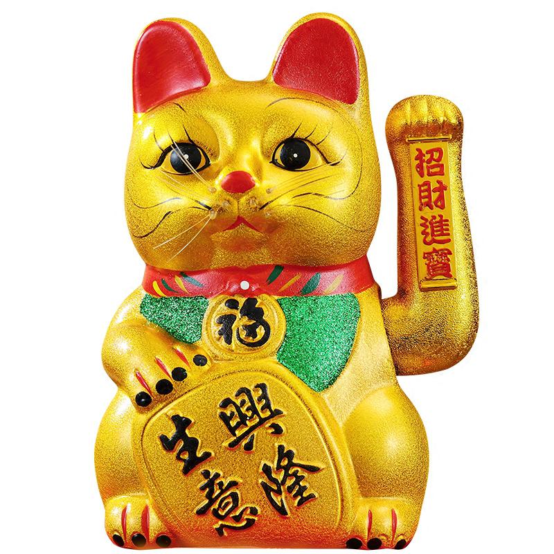 生意兴隆猫店铺开业家居摆件进宝电动摇手小号陶瓷猫礼品 三维工匠 17寸生意兴隆[单用]猫高清大图