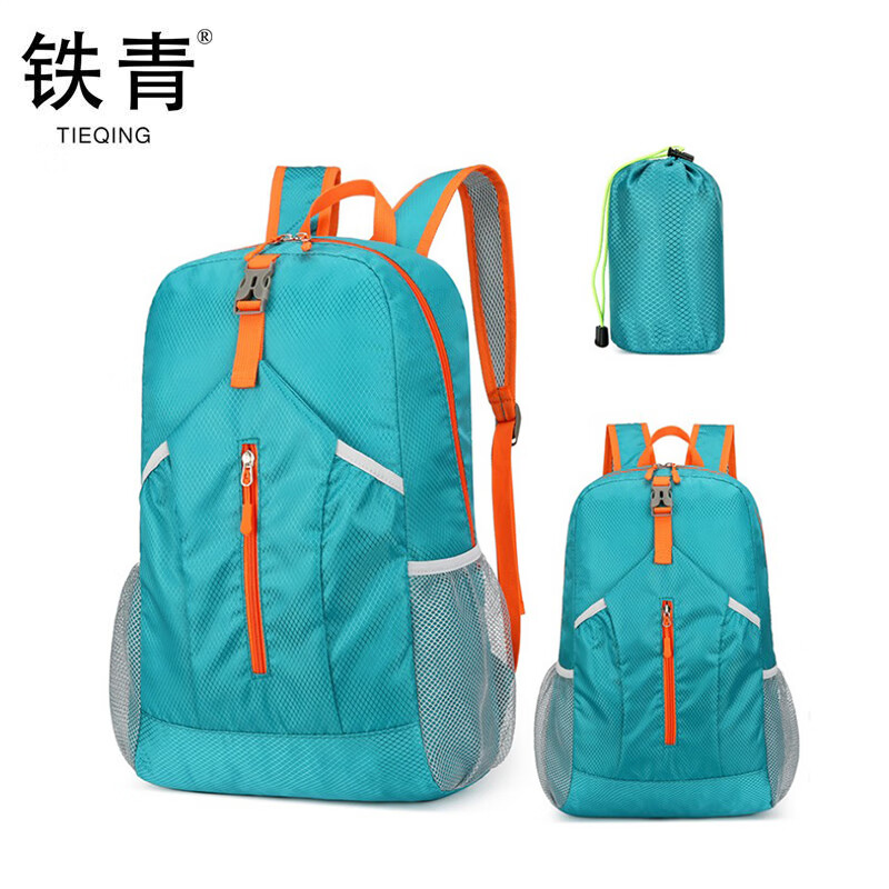 铁青折叠双肩包B62 个高清大图