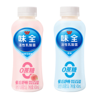 味全活性乳酸菌乳饮品 0蔗糖435ml*12瓶 低糖原味白桃乌龙原味 活菌饮品 餐后舒畅 0蔗糖更健康 冷链运输