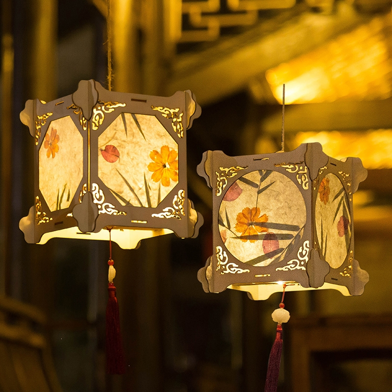 古达元宵灯笼手工diy兔子灯材料自制儿童手提古风元宵节花灯灯笼挂饰