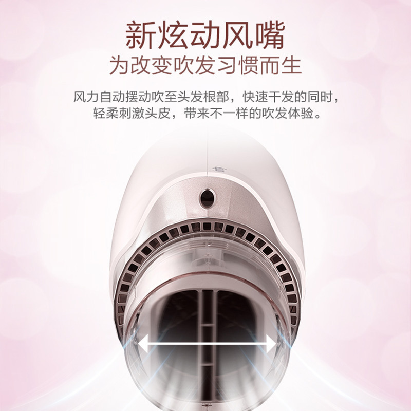 松下(Panasonic)负离子电吹风1700W恒温不伤发家用大功率便携式可折叠吹风机护发吹风筒新品EH-WNE6B