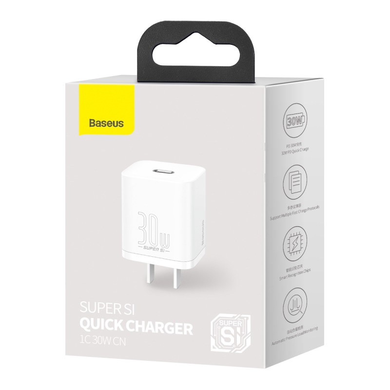 倍思 Super Si超级硅快充充电器1C 30W 中规 白色白色高清大图