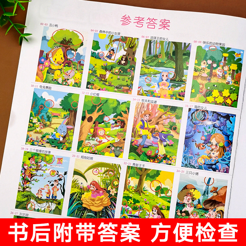 [正版]找不同专注力训练注意力训练书3-5-6-7-10岁以上高难度小学生儿童益智找茬游戏书趣味找不同图书幼儿记忆逻辑高清大图