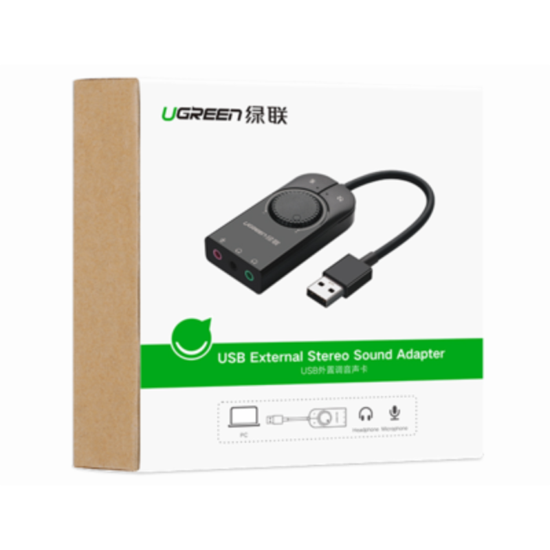 华三(H3C) CM129 USB外置声卡免驱动手机台式机笔记本录音K歌 绿联