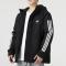 阿迪达斯 (adidas)男装 2023冬新款运动服时尚三条纹夹克保暖防风休闲连帽棉服外套