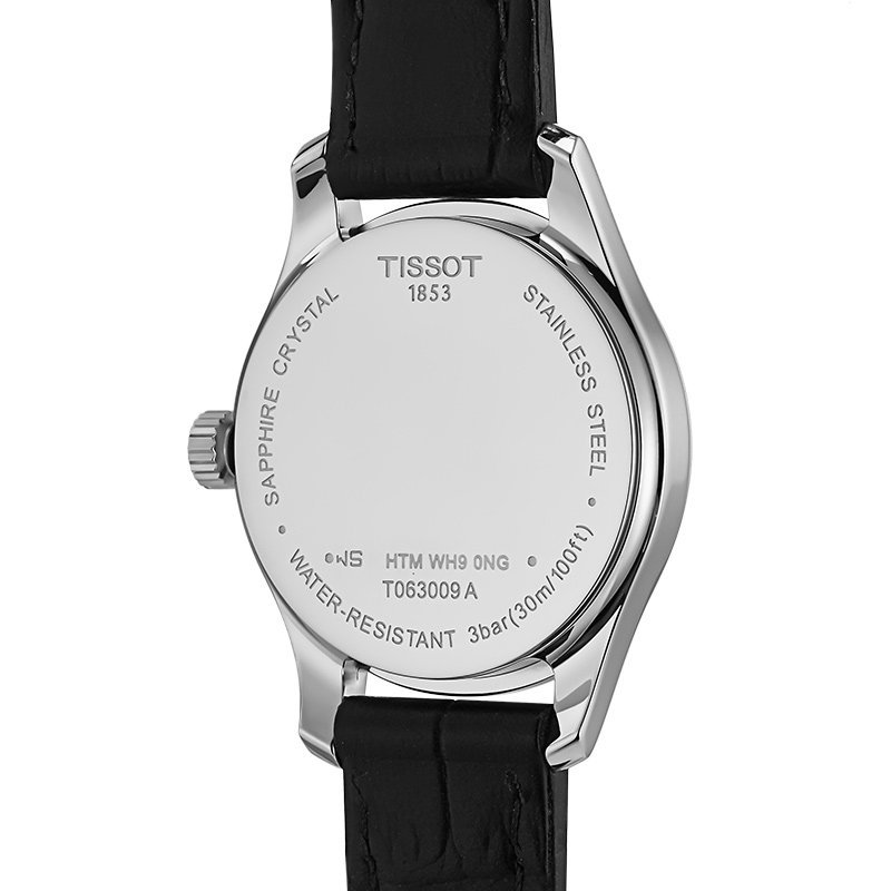 天梭(TISSOT)手表 瑞士品牌 新款俊雅5.15mm纤薄表盘皮带腕表女表石英表女T063.009.16.058.00