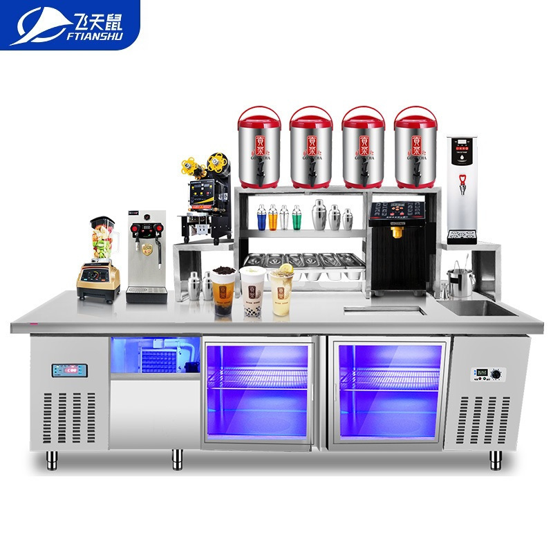 飞天鼠(ftianshu) 奶茶操作台平冷奶茶吧台