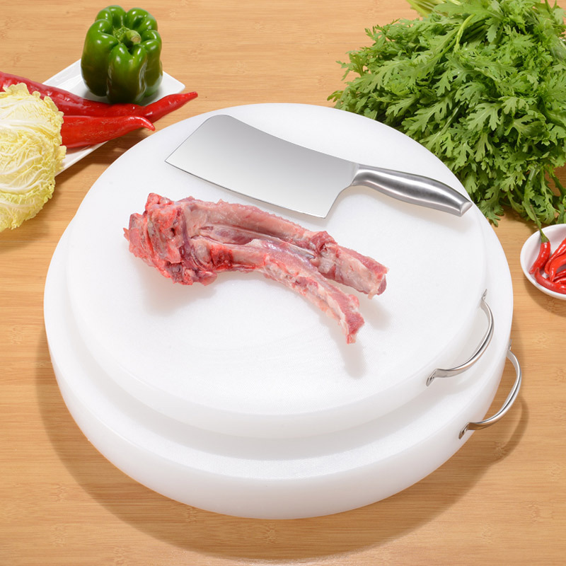 惠品企购38cm*4.5 圆形加厚PE环保切肉切菜板 剁骨砧板 肉墩菜墩塑料砧板