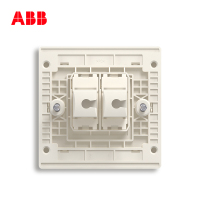 ABB开关插座无框轩致雅典白墙壁86型插座面板双电脑插座AF332