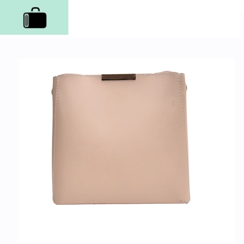 上新包包女2020新款质感拼接纯色磁扣百搭水桶子母包单肩包斜挎包NEW LAKE女斜挎包图片