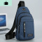 外卖骑手专用斜挎包快递小哥送餐员男胸包多层大容量耳机孔小背包NEW LAKE男士斜挎包