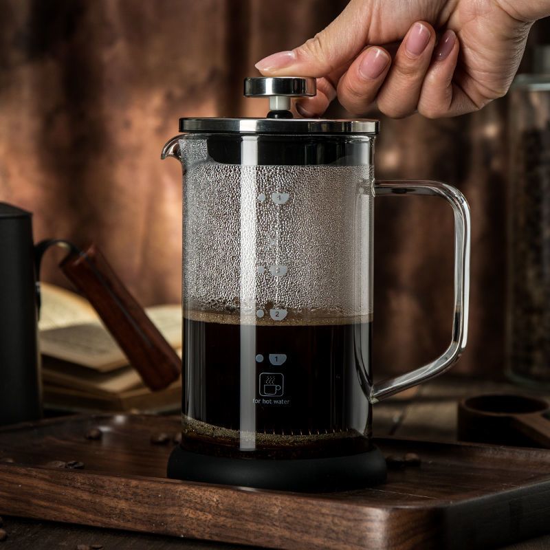法压壶咖啡壶器具手冲家用法式滤压壶耐热玻璃冲茶器过滤杯350ml法压