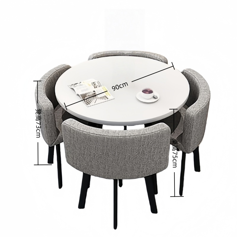 荺炬木桌1桌四椅90cm套高清大图