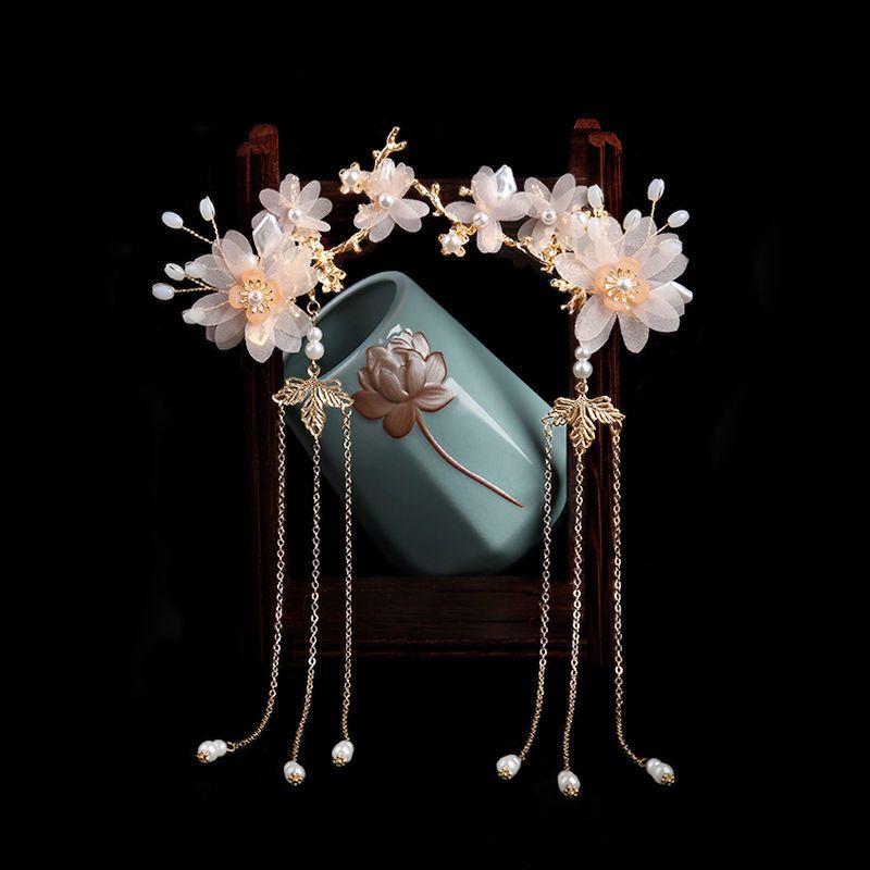 古装汉服头饰发簪套装古风发冠簪子全套流苏发饰配饰发梳步摇饰品 m