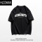 HLCOMANvintage美式个性字母印花短袖男ins潮牌T恤夏季高街宽松上衣