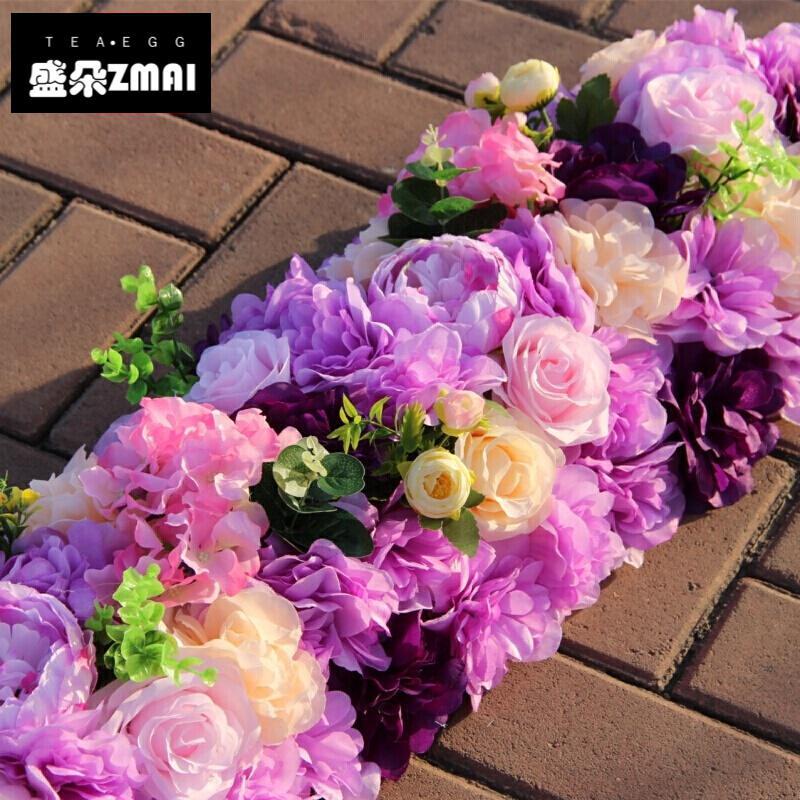 Teaegg婚庆节庆新款婚庆道具花排绢花排花绣球花舞台装饰花条t台路引花时尚家居用品 Sme5 紫色 价格图片品牌报价 苏宁易购teaegg盛朵专卖店