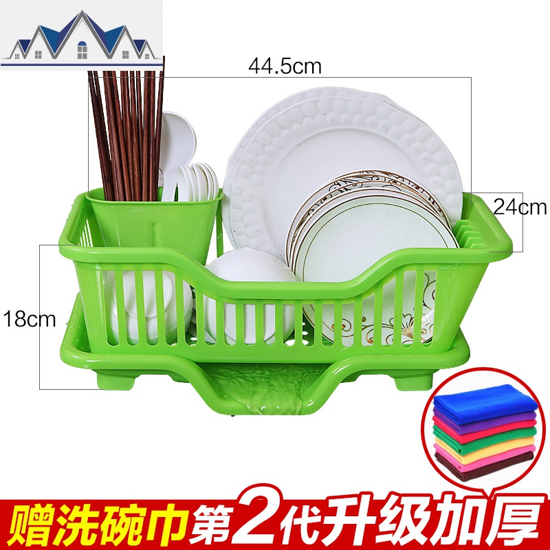 带盖家用简易碗柜厨房用品沥水碗碟架抽屉式晾放碗筷收纳盒置物架 三维工匠高清大图