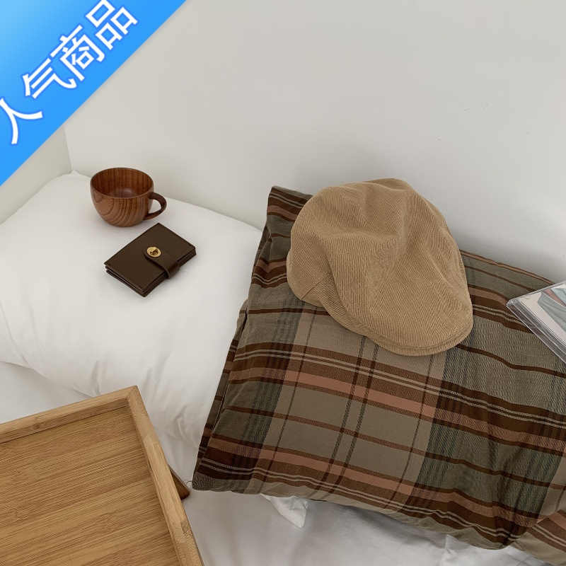 SUNTEK西装风/色可反戴贝雷帽女夏季英伦复古前进帽子ins潮流秋天休闲