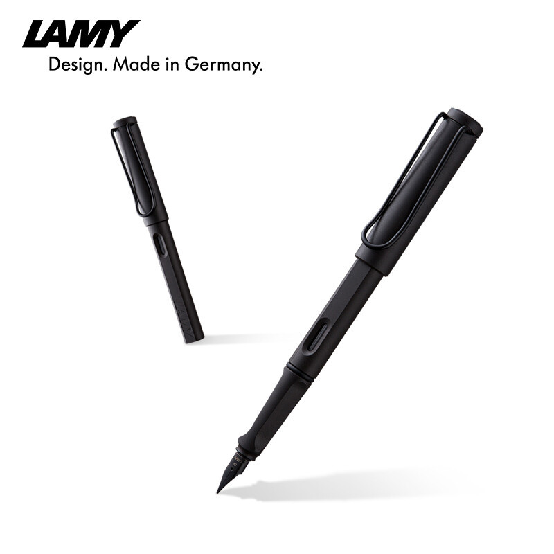 凌美(LAMY)钢笔礼盒狩猎系列墨水笔签字笔书写练字正姿钢笔企业团购定制磨砂黑色17-0.7mm